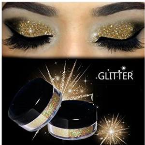 Black and gold shop glitter eyeshadow