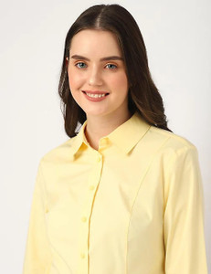 MARKS SPENCER Women Solid Casual Yellow Shirt Buy