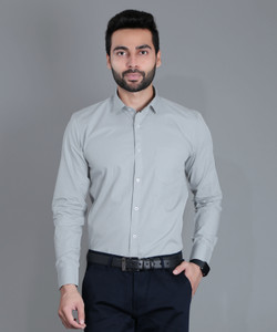 5TH ANFOLD Men Solid Formal Grey Shirt - Buy 5TH ANFOLD Men Solid Formal  Grey Shirt Online at Best Prices in India | Flipkart.com
