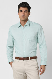 Men Solid Formal Green Shirt