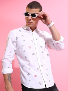 H and m mens white shirt hot sale