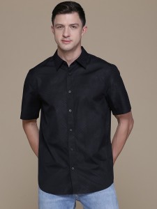 Calvin Klein Jeans Men Printed Casual Black Shirt - Buy Calvin