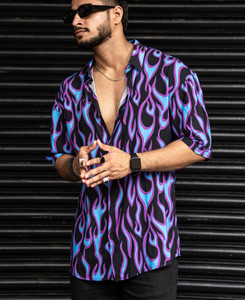 U R FASHION Men Printed Party Purple Shirt Buy U R FASHION Men Printed Party Purple Shirt Online at Best Prices in India Flipkart