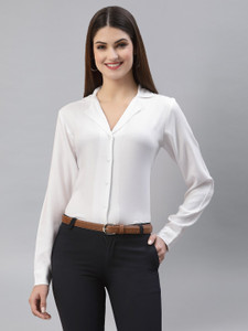 Formal white top for ladies 2025