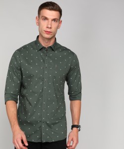 VAN HEUSEN SPORT Men Printed Casual Green Shirt