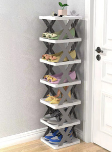 Keekos 1 Door 6 Shelf Plastic Shoe Rack for Home Office Plastic Collapsible Shoe Stand Price in India Buy Keekos 1 Door 6 Shelf Plastic Shoe Rack for Home Office Plastic Collapsible Shoe