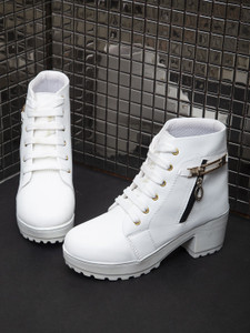 CARRITO Synthetic Leather Casual Partywear Boots Shoes For Women
