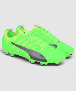 PUMA evoPOWER Vigor 2 FG Football Shoes For Men Buy Green Gecko Puma Black Safety Yellow Color PUMA evoPOWER Vigor 2 FG Football Shoes For Men Online at Best Price Shop Online for Footwears in India F...