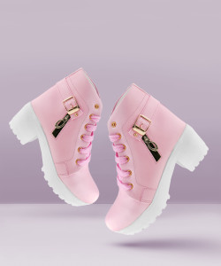 Cute pink boots best sale
