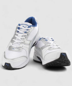 Puma argus white and green running shoes deals