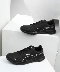 puma plain black shoes