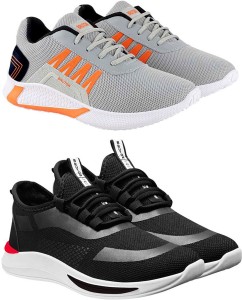 BRUTON Combo Pack of 2 Sports Shoes Running Shoes For Men Walking Shoes For Men