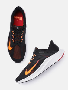 Nike black orange running shoes 2025