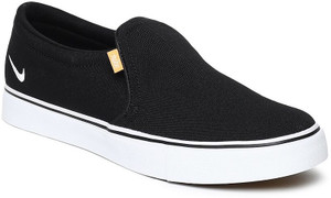 NIKE Nike Women COURT ROYALE Black Slip On Sneakers Canvas Shoes