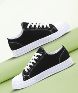 SHOETOPIA Smart Casual Comfortable Lace up Black Sneakers For Girls Sneakers For Women Buy SHOETOPIA Smart Casual Comfortable Lace up Black Sneakers