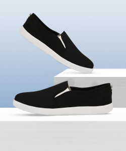 Groofer Men Black Slip On Canvas Casual Shoes Canvas Shoes For Men Buy Black Color Groofer Men Black Slip On Canvas Casual Shoes Canvas Shoes For Men Online at Best Price Shop
