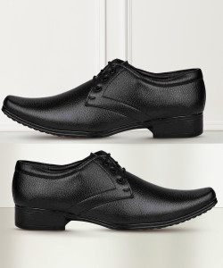 Gubatti Synthetic Leather Black Formal Office Shoes Pointed Less Up For Men Lace Up For Men Buy Gubatti Synthetic Leather Black Formal Office Shoes Pointed Less Up For Men Lace Up