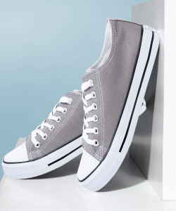 Gray canvas store shoes