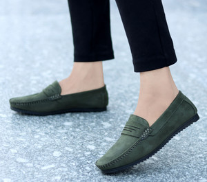 Loafer top shoes suede