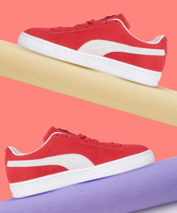 Puma suede on sale red price