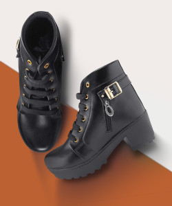 Dicy Leather Design Stylish Look Boots Shoes Boots For Women Buy Dicy Leather Design Stylish Look Boots Shoes Boots For Women Online at Best Price Shop Online for Footwears in
