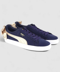 PUMA Suede Bow Varsity Wn s Sneakers For Women Buy Peacoat Metallic Gold Color PUMA Suede Bow Varsity Wn s Sneakers For Women Online at Best Price Shop Online for Footwears in India
