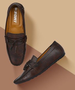 Buy online Men Slip On Tan Loafers from Casual Shoes for Men by Groofer for  ₹559 at 72% off