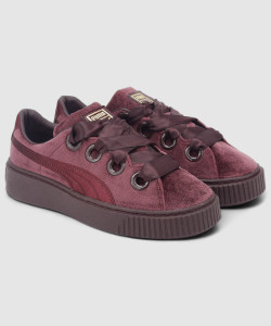 Puma velvet platform shoes clearance