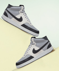 nike court vision mid basketball trainers in smoke grey