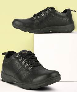 WOODLAND Leather Casuals For Men Buy BLACK Color WOODLAND