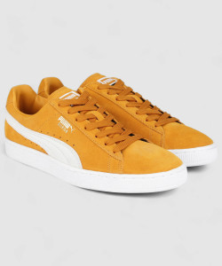 PUMA Suede Classic Sneakers For Men Buy Inca Gold Puma White Color PUMA Suede Classic Sneakers For Men Online at Best Price Shop Online for Footwears in India Flipkart