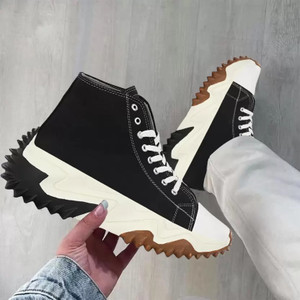 My Walk Black High Top Casual Sneakers Ankle Length Canvas Boots