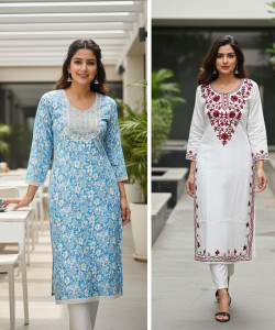 Andheriyas Collection Women Floral Print Kurta