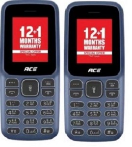 Itel ACE 2 Young SET OF TWO WITH 1000 MAH BATTERY AND |NEW HANDS FREE FUNCTION|(DEEP BLUE)