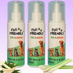 FUR FRIENDLY TICK RIDD Anti Tick Flea Spray 200 ml Pack of
