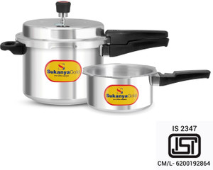 Sukanya Gold Sukanya Gold Combo 5 L 3 L Outer Lid Induction Bottom Pressure Cooker Pressure Pan Price in India Buy Sukanya Gold Sukanya Gold Combo 5 L 3 L