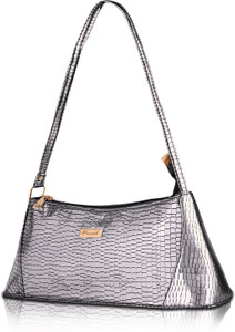 linea blu Shoulder Bag black themed print casual look Bags Shoulder Bags 
