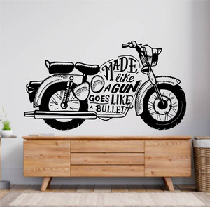 Azan Creation 101.6 cm Royal Enfield Bike Wall Sticker for Bedroom
