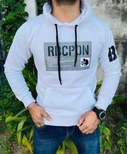 White hoodie on sale mens flipkart