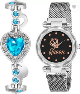KU Girls Bracelet and New Queen magnet Strap No Analog Watch For Women Buy KU Girls Bracelet and New Queen magnet Strap No Analog Watch For Women Girls Bracelet