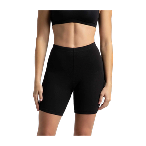 1529 High Coverage Super Combed Cotton Elastane Stretch With Concealed Waistband Women Boy Short Black Panty