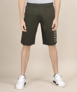 PUMA Solid Men Green Basic Shorts Buy PUMA Solid Men Green Basic