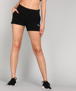 PUMA Solid Women Black Sports Shorts Flipkart