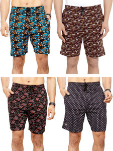 Buy Bumchums Printed Men Multicolor Bermuda Shorts Online at