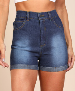 Shorts denim sales tiro alto