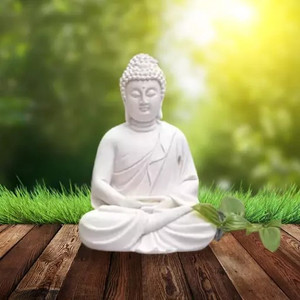 MurtiMall Handicraft Lord Buddha Statue for Home Decor White Decorative Showpiece 14 cm Price in India Buy MurtiMall Handicraft Lord Buddha Statue for Home Decor White Decorative Showpiece