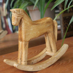 Old wooden online rocking horse