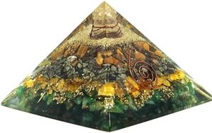 Dhvani Money magnet Crystal pyramid for wealth Decorative Showpiece - 7 cm