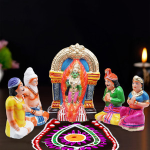 Puja N Pujari Meenakshi Birth Set of 6 Golu Dolls Set Kolu