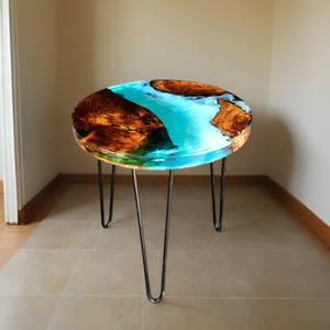 Scyza Artiz Epoxy Resin Solid Wood Coffee Tea Table End Table For Living Room Solid Wood End Table Price in India Buy Scyza Artiz Epoxy Resin Solid Wood Coffee